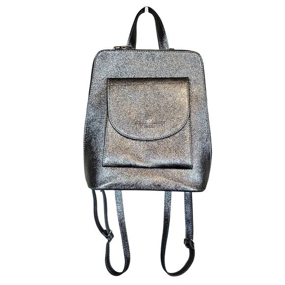 Maison Heritage Maia Sac A Dos Silver Convertible Backpack Crossbody - Picture 1 of 12